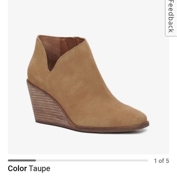 Lucky Brand Tan Taupe Brown Leather Boots Ankle Booties Heel Shoes - Picture 1 of 12